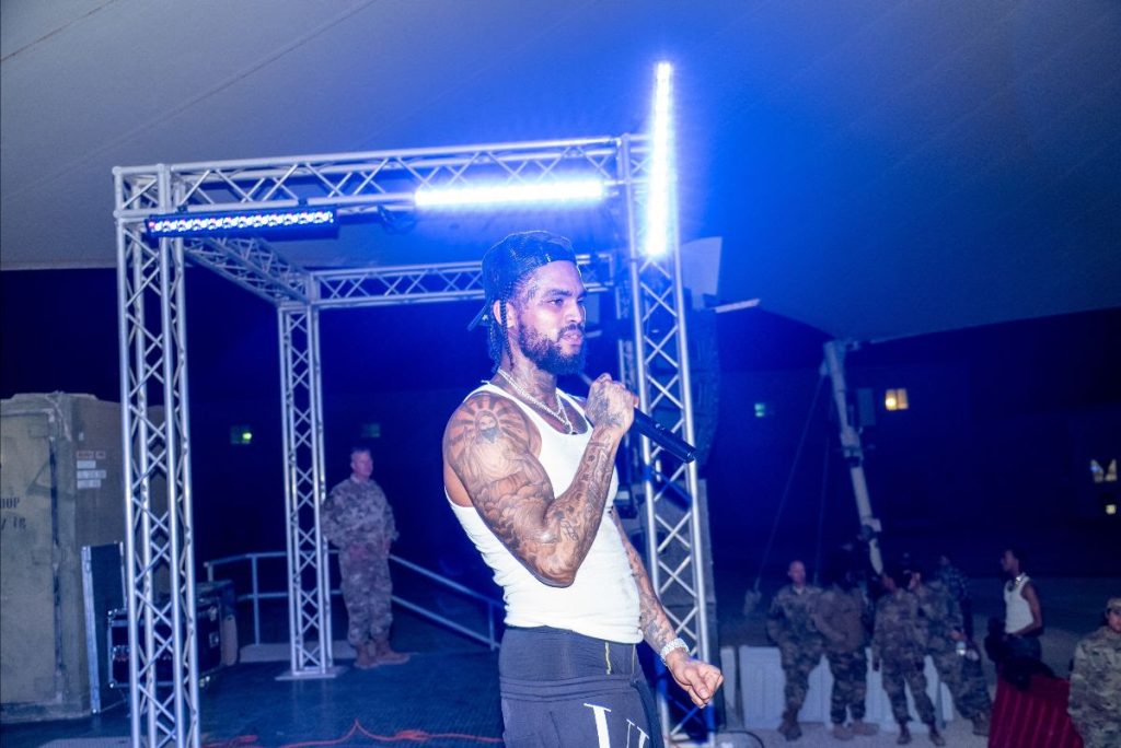 Dave East Performs for U.S. Troops in Qatar