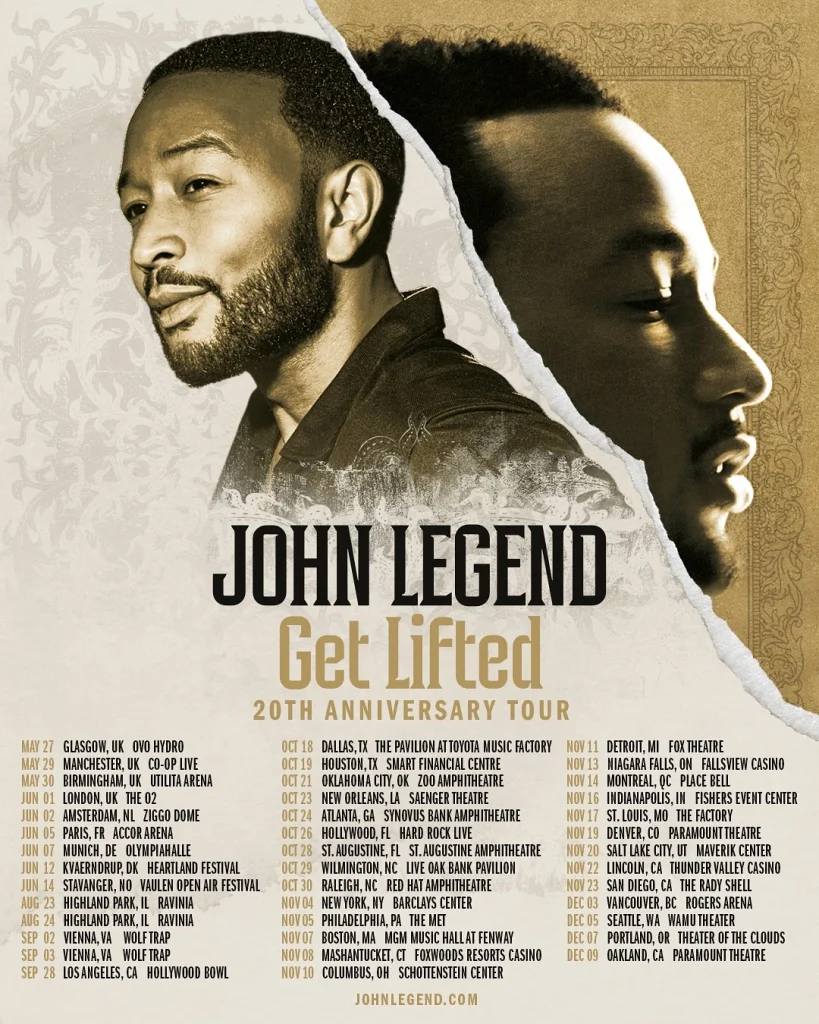 John Legend Announces 'Get Lifted' 20th Anniversary World Tour